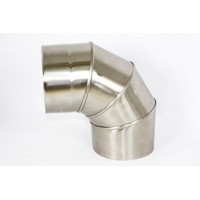 Коліно нержавійка регульоване Н = 0.5 D = 140 мм