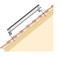 Монтажная система ENSOL для 4 коллектора 2,65 для крыши с наклоном 30-65 ° металлочерепица, рубероид