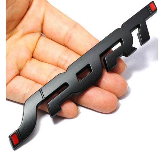 3D спортивна чорна наклейка AUTO MT, металева (3057)