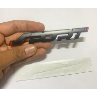 3D спортивна чорна наклейка AUTO MT, металева (3057)