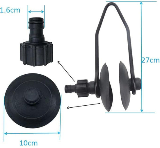Адаптер для шланга ISTOVO, аксесуар для промивання двигуна прісною водою, чорний (2148)
