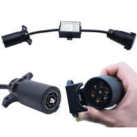 Адаптер-перехідник HP-trailer TLC77P-1 з американських розеток на євро-вилку 7 контактів (3145)