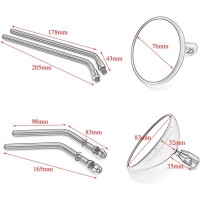 Алюминиевые черные классические боковые зеркала GBAPYUSK заднего вида для мотоцикла (4052)