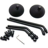 Алюмінієві чорні класичні бічні дзеркала GBAPYUSK заднього виду для мотоцикла (4052)