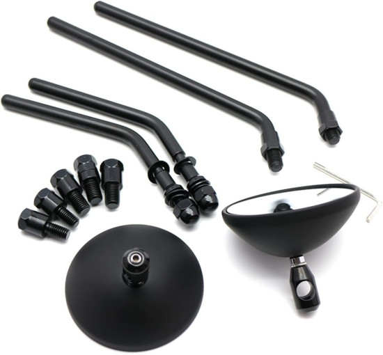 Алюмінієві чорні класичні бічні дзеркала GBAPYUSK заднього виду для мотоцикла (4052)