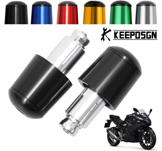 Алюмінієві заглушки керма мотоцикла KEEPDSGN FBA-EUYDEUJME165, чорні (4062)