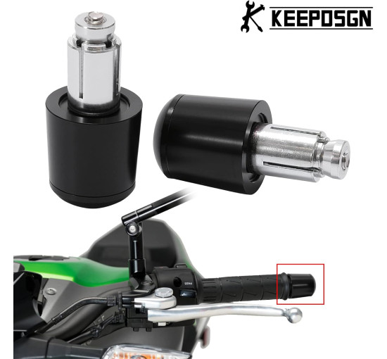 Алюмінієві заглушки керма мотоцикла KEEPDSGN FBA-EUYDEUJME165, чорні (4062)