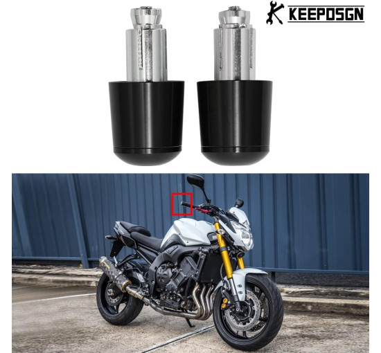 Алюмінієві заглушки керма мотоцикла KEEPDSGN FBA-EUYDEUJME165, чорні (4062)