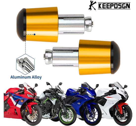 Алюмінієві заглушки керма мотоцикла KEEPDSGN FBA-EUYDEUJME168, золотистий (4063)