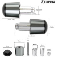 Алюмінієві заглушки керма мотоцикла KEEPDSGN FBA-EUYDEUJME169, титановий (4064)