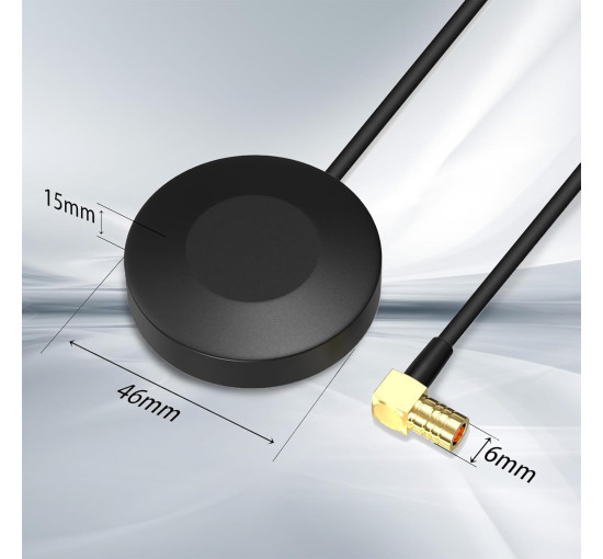 Антенна AOUZOVLI CZNLWM14 DAB Антенна Автомобильная, для радиоприемников Pioneer, Kenwood, Alpine и Ailitech DAB+ антенна, черная (0192)