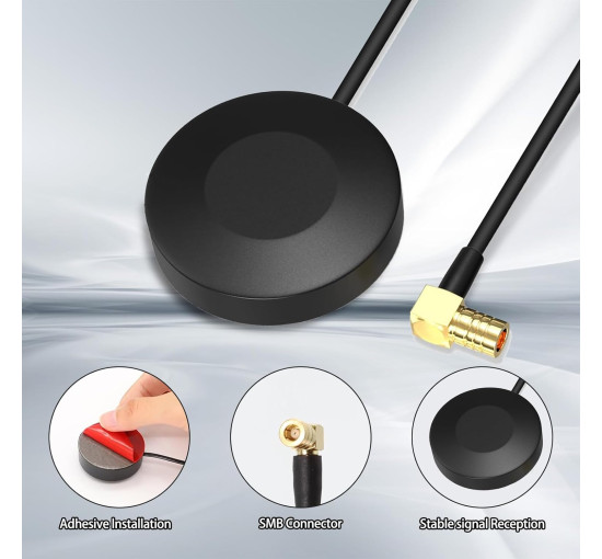 Антенна AOUZOVLI CZNLWM14 DAB Антенна Автомобильная, для радиоприемников Pioneer, Kenwood, Alpine и Ailitech DAB+ антенна, черная (0192)