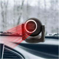 Автомобільний повітряний обігрівач лобового скла NanDeZ 12V портативний автомобільний обігрівач 360 градусів поворотний, чорний (0153)