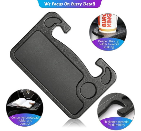 Автомобільний столик-підставка на кермо, автостолик,  чорний (4118)