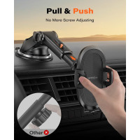 Автомобильный держатель APPS2Car для мобильного телефона, присоска 360°, черный (3027)