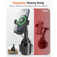 Автомобильный держатель для телефона APPS2Car H9-C04 с функцией подзарядки, черный (3026)