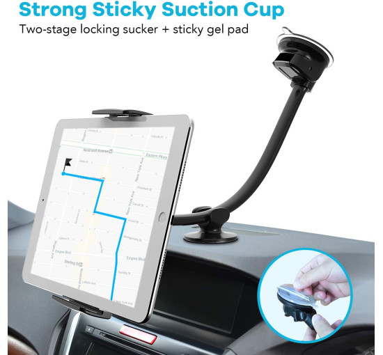 Автомобильный держатель для телефона APPS2Car KWSS277, присоска 360° (3028)