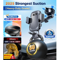 Автомобильный держатель для телефона Coolpow XP19, вращение на 360°, черный (2080)