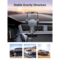 Автомобильный держатель для телефона UGREEN Auto Lock с регулируемым поворотом на 360° через вентиляционное отверстие, черный (0022)