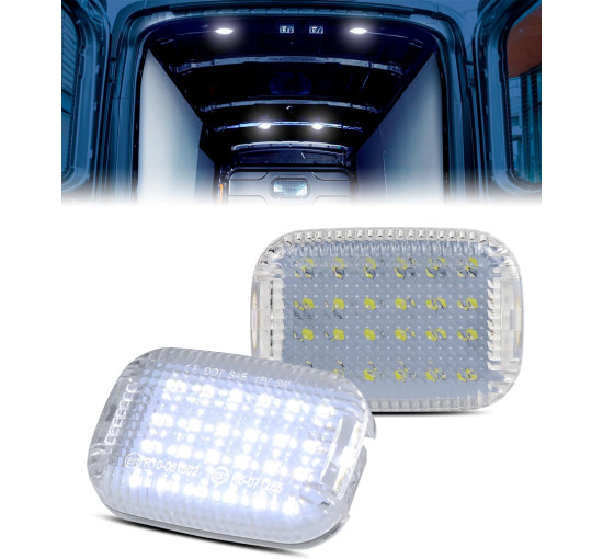 Білі світлодіодні плафони PWOBVZ для салону, купольної підсвітки для Ford Transit (4012)