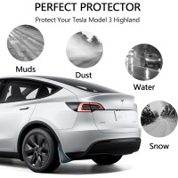 Бризковики Ywooon ‎YW-TSL-MudFlaps-M3-Highland для Tesla Model 3, чорні (4066)