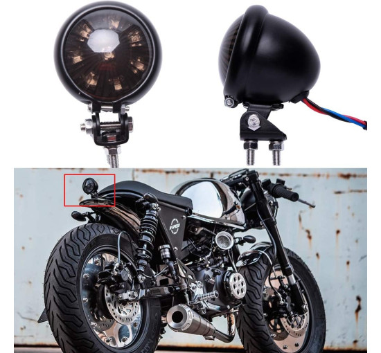 Cвітлодіодний гальмівний задній ліхтар DREAMIZER FBA-EUYDEUJME070 для Street Bike, димчастий (4065)