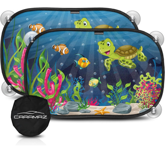 Дитячий автомобільний сонцезахисний тент CARAMAZ IE-Caramaz_Cups із захистом від сонця 48 x 30 см з присоскою (2142)