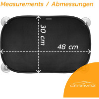 Дитячий автомобільний сонцезахисний тент CARAMAZ IE-Caramaz_Cups із захистом від сонця 48 x 30 см з присоскою (2142)