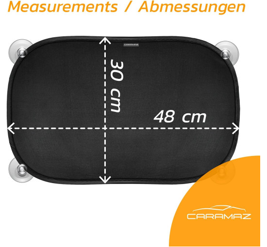 Дитячий автомобільний сонцезахисний тент CARAMAZ IE-Caramaz_Cups із захистом від сонця 48 x 30 см з присоскою (2142)