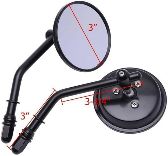 Дзеркала WONANG для мотоциклів, чорне (4030)
