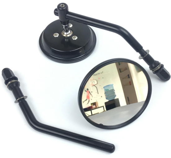Дзеркало заднього виду для мотоцикла Harley Dyna Bobber Chopper Old School 1982-2018, чорний (2169)