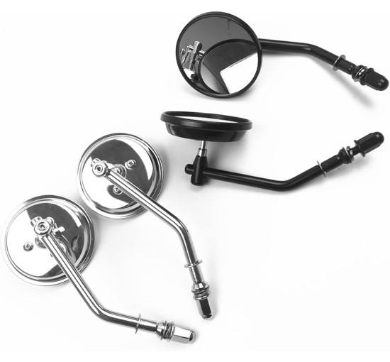 Дзеркало заднього виду для мотоцикла Harley Dyna Bobber Chopper Old School 1982-2018, чорний (2169)