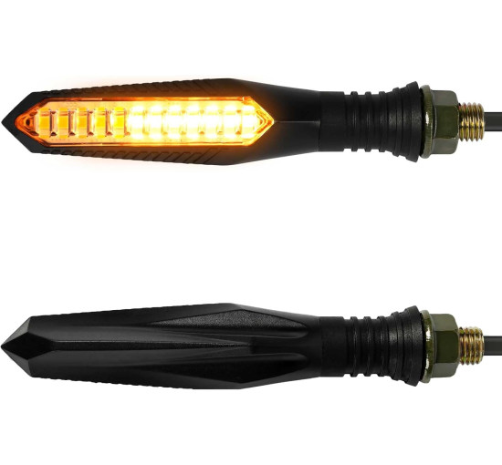 Evermotor Світлодіодний індикатор повороту ‎A08078, для мотоцикла 12 В, упаковка з 2 шт, бурштиновий (5087)