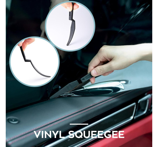 FOSHIO набір лапаток для автомобільної плівки для тонування ‎FS76, чорний (5067)