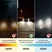 Галогенная фара дальнего и ближнего света Sinoparcel HIR2/9012, замена стандартной лампы 55 Вт, упаковка из 2 шт. (2014)