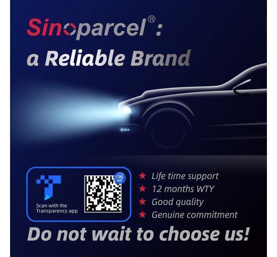 Галогенна фара дальнього та ближнього світла Sinoparcel HIR2/9012, заміна стандартної лампи 55 Вт, упаковка з 2 шт. (2014)