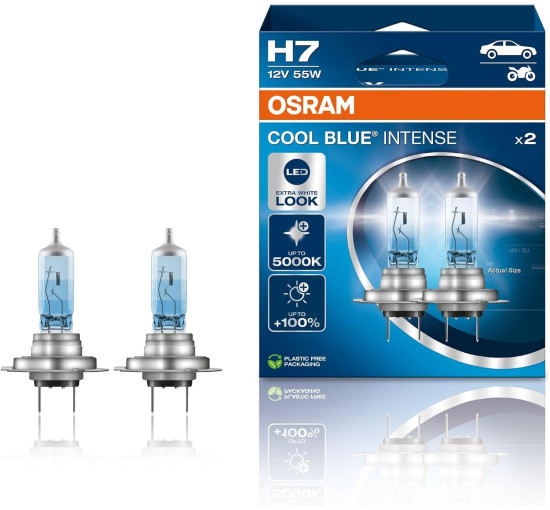 Галогенна лампа OSRAM 64210CBN-2HB для головного світла, світлодіодний вигляд, білий (4100)