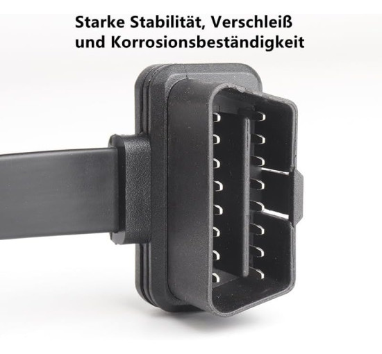 GFFG Автомобільний діагностичний кабель GF-YK001-EU, OBD2 16-контактний, чорний (5123)