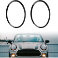 JAOGAUS пара міні-кільце для фар ‎FD002, сумісні з BMW Mini Cooper, глянцевий чорний (5025)