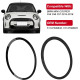 JAOGAUS пара міні-кільце для фар ‎FD002, сумісні з BMW Mini Cooper, глянцевий чорний (5025)