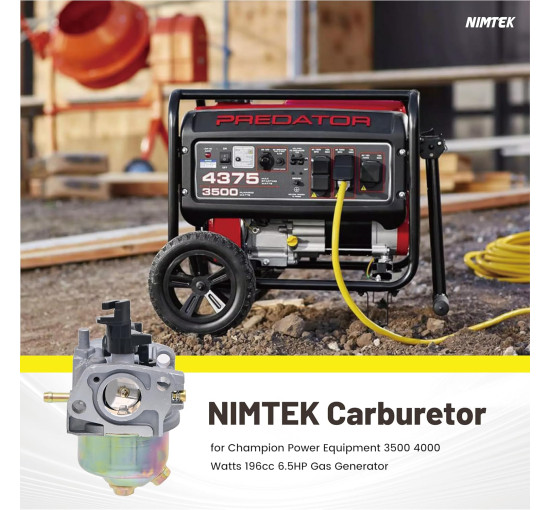 Карбюратор NIMTEK для бензинового генератора Champion Generator Power Equipment 3500 4000 Вт (4131)