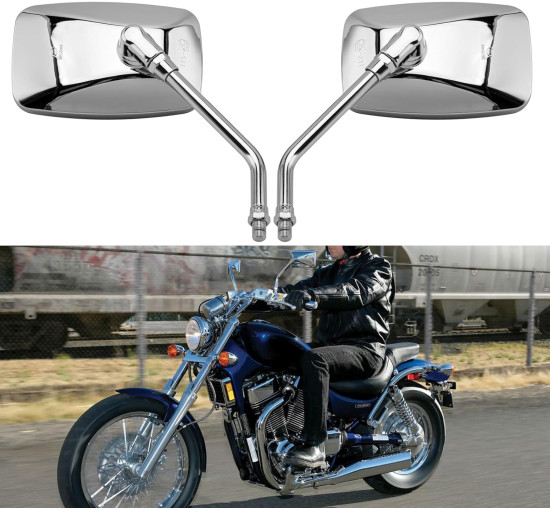 Хромоване дзеркало заднього виду BREDUXSER ‎JRTEU508-509 на кермо мотоцикла (4048)
