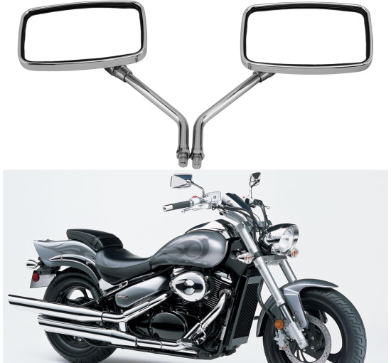 Хромоване дзеркало заднього виду BREDUXSER ‎JRTEU508-509 на кермо мотоцикла (4048)