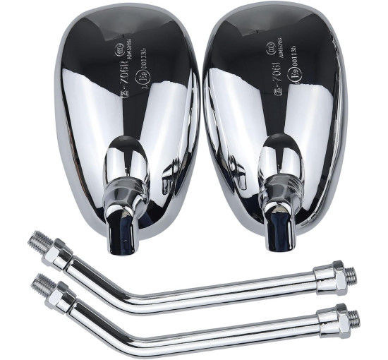 Хромоване дзеркало заднього виду BREDUXSER ‎JRTEU508 на кермі мотоцикла M10 M8 (2170)