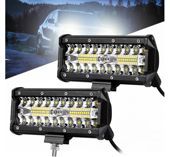 Комплект із 2 світлодіодних робочих фар Vegena, 7-дюймові 240 Вт, 12В, водонепроникні фари IP67 (0003)