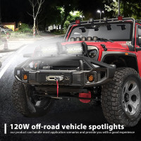 Комплект из 2 светодиодных рабочих фар Vegena, 7-дюймовые 240 Вт, 12В, водонепроницаемые фары IP67 (0003)