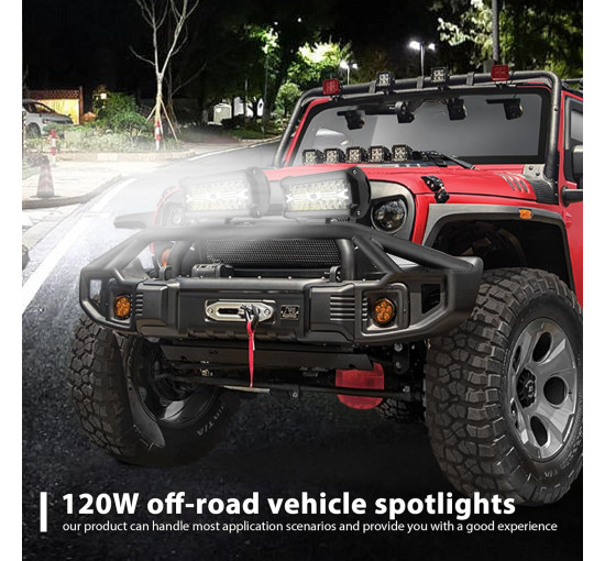 Комплект із 2 світлодіодних робочих фар Vegena, 7-дюймові 240 Вт, 12В, водонепроникні фари IP67 (0003)