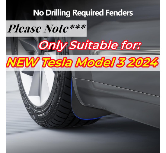 Комплект із 4 бризковиків AzulLanse для Model 3 2024 (2164)