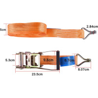 Крепежные ремни Manduka RX1050 с храповым механизмом и J-образным крючком, 32 фута, 1,7 дюйма, грузоподъемность 2000 кг, (2005)