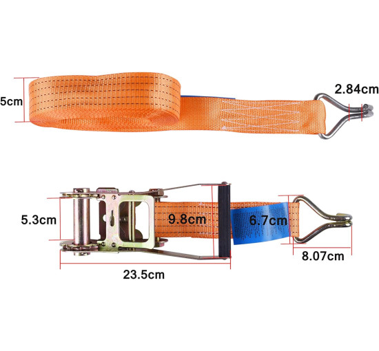 Кріплячі ремені Manduka RX1050 з храповим механізмом та J-подібним гачком, 32 фути, 1,7 дюйма, вантажопідйомність 2000 кг, (2005)